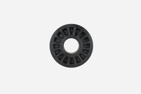 schwarze runde Gleitrolle