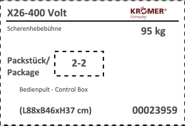 Label 400 Volt Bedienpult
