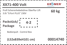 Bedienpult Doppelscherenhebebühne