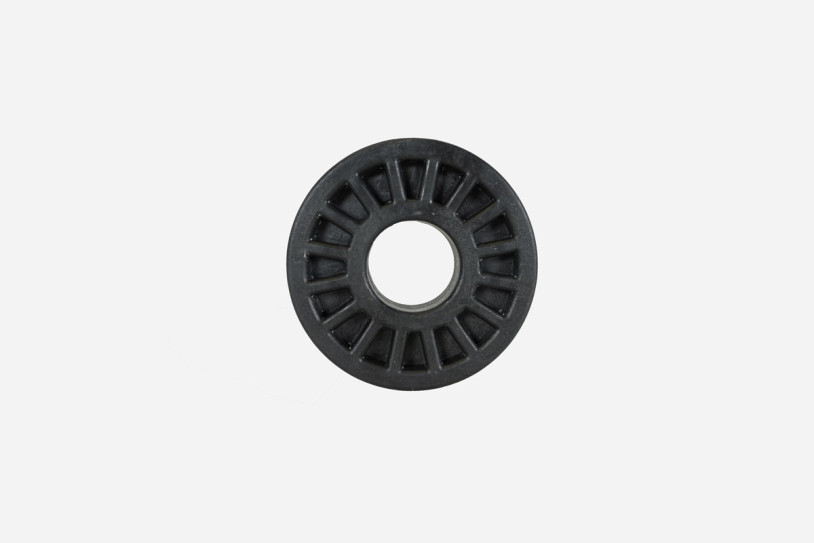 schwarze runde Gleitrolle