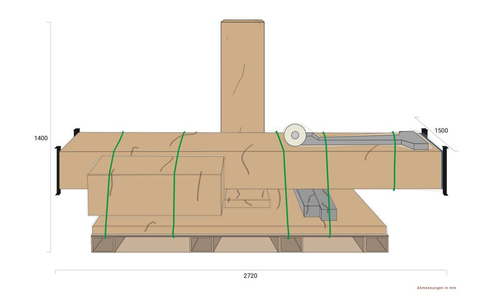 Verpackungsma&szlig;e S&auml;ulenhebeb&uuml;hne SP60