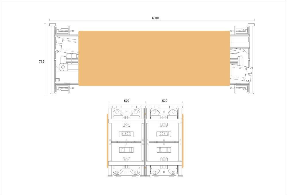 FP47 4 Säulenhebebühne Verpackungsmaße
